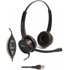 HD1603  - FONE DE OUVIDO SIRIUS RUBB BIAURICULAR USB